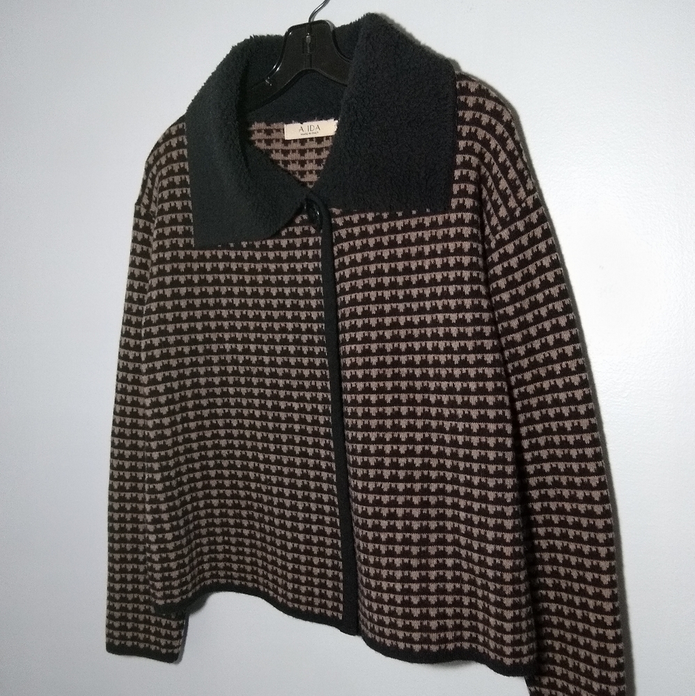 A. Ida Wool Blend Women's Cardigan Small EUC